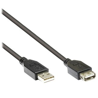 Good Connections USB-A naar USB-A verlengkabel - USB2.0 - tot 3A / zwart - 0,50 meter