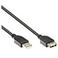 USB-A naar USB-A verlengkabel - USB2.0 - tot 3A / zwart - 1 meter