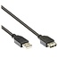 USB-A naar USB-A verlengkabel - USB2.0 - tot 3A / zwart - 3 meter
