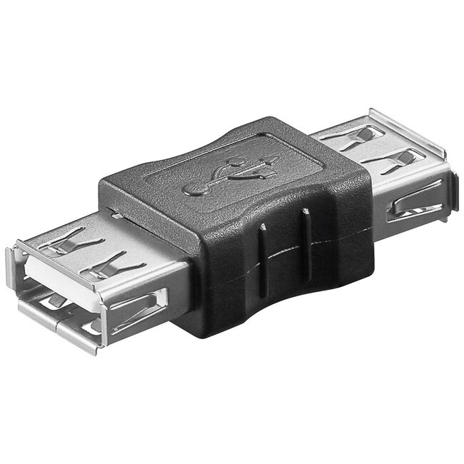 USB-A (v) - USB-A (v) koppelstuk - USB2.0 / zwart