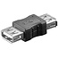USB-A (v) - USB-A (v) koppelstuk - USB2.0 / zwart