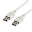USB naar USB kabel - USB2.0 - tot 0,5A / wit - 1,8 meter