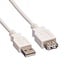 USB naar USB verlengkabel - USB2.0 - tot 0,5A / wit - 1,8 meter