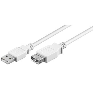 Goobay USB naar USB verlengkabel - USB2.0 - tot 2A / wit - 0,60 meter