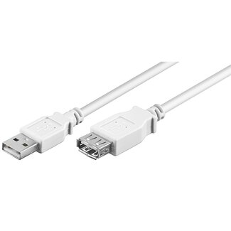 S-Impuls USB naar USB verlengkabel - USB2.0 - tot 2A / wit - 1 meter