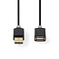 Nedis USB naar USB verlengkabel - USB2.0 - tot 2A / zwart - 2 meter