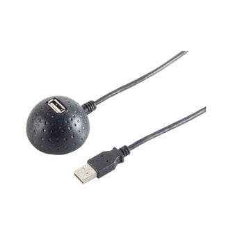 S-Impuls USB naar 1x USB docking kabel - USB2.0 - tot 0,5A / zwart - 1,5 meter