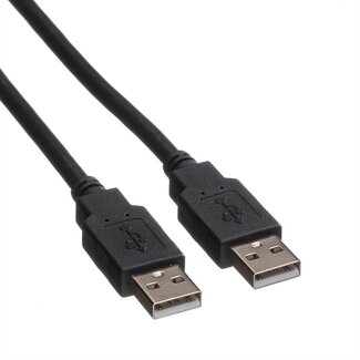 Roline USB-A naar USB-A kabel - USB2.0 - UL gecertificeerd - tot 2A / zwart - 0,80 meter