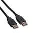 USB-A naar USB-A kabel - USB2.0 - UL gecertificeerd - tot 2A / zwart - 0,80 meter