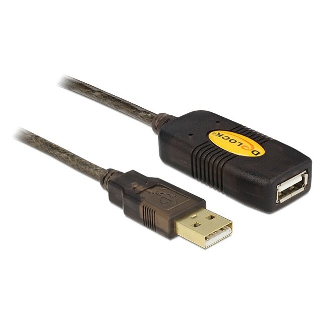 DeLOCK actieve USB naar USB verlengkabel - USB2.0 - tot 0,5A - 5 meter