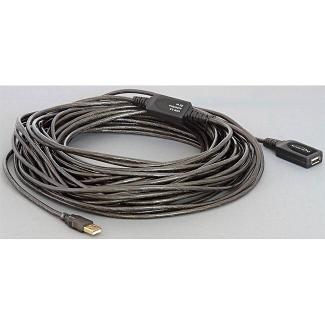 DeLOCK actieve USB naar USB verlengkabel - USB2.0 - tot 0,5A - 20 meter