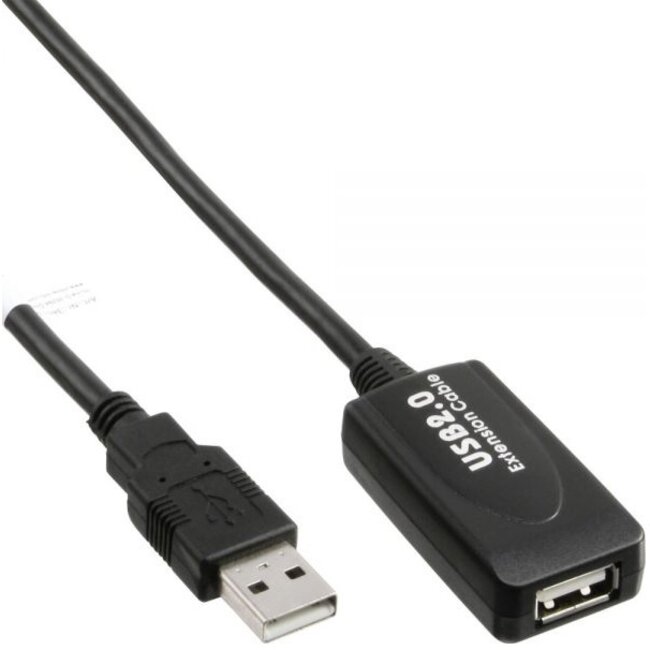 InLine actieve USB naar USB verlengkabel - USB2.0 - tot 0,5A - 5 meter