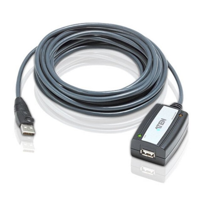 Aten UE250 actieve USB naar USB verlengkabel - USB2.0 gecertificeerd - tot 0,5A - 5 meter