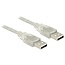 USB-A naar USB-A kabel - USB2.0 - tot 2A / transparant - 0,50 meter