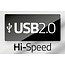 USB-A naar USB-A verlengkabel - USB2.0 - tot 2A / transparant - 0,30 meter