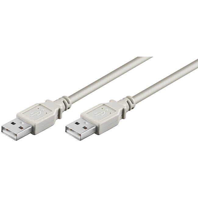 USB naar USB kabel - USB2.0 - tot 0,5A / grijs - 1,8 meter