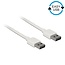 Easy-USB-A naar Easy-USB-A kabel - USB2.0 - tot 2A / wit - 2 meter