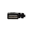 Easy-USB-A haaks (links/rechts) naar USB-A verlengkabel - volledig bedekt - USB2.0 - tot 2A / zwart - 0,20 meter