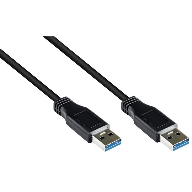 USB naar USB kabel - USB3.0 - tot 0,9A / zwart - 0,50 meter