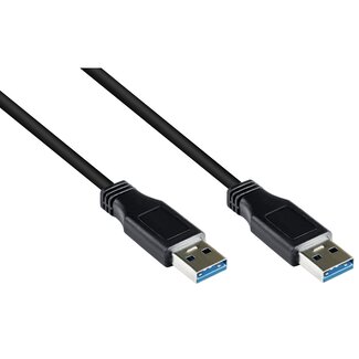 Goobay USB naar USB kabel - USB3.0 - tot 0,9A / zwart - 1 meter
