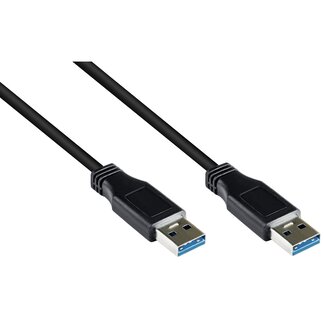 Good Connections USB naar USB kabel - USB3.0 - tot 0,9A / zwart - 1 meter