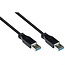 USB naar USB kabel - USB3.0 - tot 0,9A / zwart - 1 meter