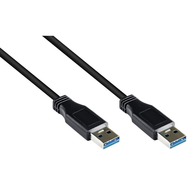 USB naar USB kabel - USB3.0 - tot 0,9A / zwart - 5 meter