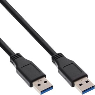InLine USB naar USB kabel - USB3.0 - tot 2A / zwart - 3 meter