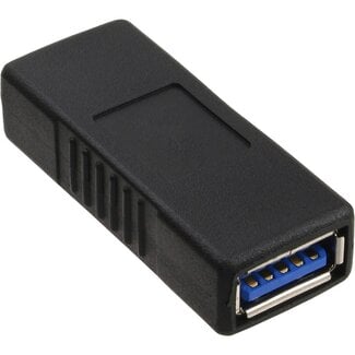 Value USB-A (v) - USB-A (v) koppelstuk - USB3.0 / zwart