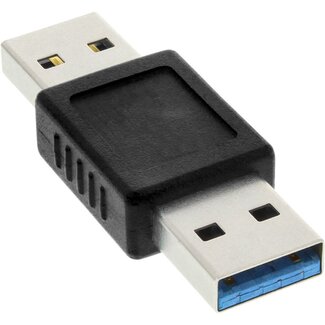 InLine USB-A (m) - USB-A (m) koppelstuk - USB3.0 / zwart
