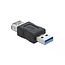 USB-A (m) - USB-A (v) data blocker - USB3.0 / zwart