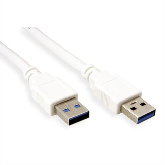 Value USB naar USB kabel - USB3.0 - tot 0,9A / wit - 1,8 meter