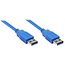 USB naar USB kabel - USB3.0 - tot 0,9A / blauw - 0,50 meter
