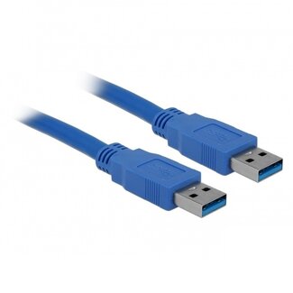 DeLOCK USB naar USB kabel - USB3.0 - tot 2A / blauw - 1 meter