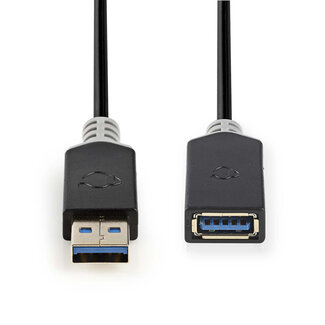 Nedis Nedis USB naar USB verlengkabel - USB3.0 - tot 2A / zwart - 2 meter