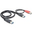 USB naar USB Y-kabel - USB3.0 - tot 3A / zwart - 0,60 meter