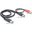 USB naar USB Y-kabel - USB3.0 - tot 3A / zwart - 0,60 meter