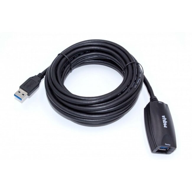 Actieve USB naar USB verlengkabel - USB3.0 - tot 0,9A - 5 meter
