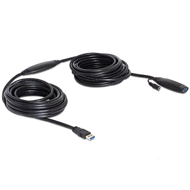 DeLOCK actieve USB naar USB verlengkabel - USB3.0 - tot 0,9A - 10 meter