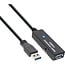 InLine actieve USB naar USB verlengkabel - externe voedingsadapter - USB3.0 - tot 0,9A - 15 meter