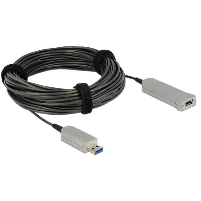 DeLOCK actieve optical fiber USB naar USB verlengkabel - USB3.0 - tot 0,9A - 50 meter