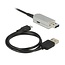 DeLOCK actieve optical fiber USB naar USB verlengkabel - USB3.0 - tot 0,6A - 50 meter