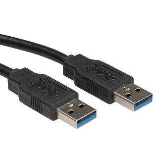 Roline USB naar USB kabel - USB3.0 - UL gecertificeerd - tot 2A / zwart - 1,8 meter