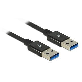 DeLOCK Premium USB naar USB kabel - USB3.1 Gen 2 - tot 2A / zwart - 0,50 meter