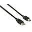 USB-A naar USB-B kabel - USB2.0 - tot 2A / zwart - 0,30 meter