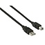 USB-A naar USB-B kabel - USB2.0 - tot 2A / zwart - 1 meter