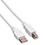 USB-A - USB-B kabel | USB2.0 | 2,5W | wit | 1,8 meter