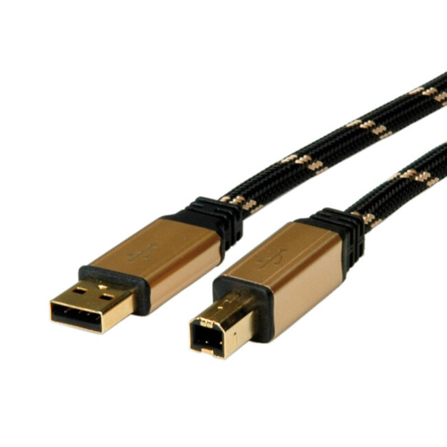 Roline USB naar USB-B kabel - USB2.0 - tot 2A - 1,8 meter