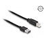 Easy-USB-A naar USB-B kabel - USB2.0 - tot 2A / zwart - 0,50 meter