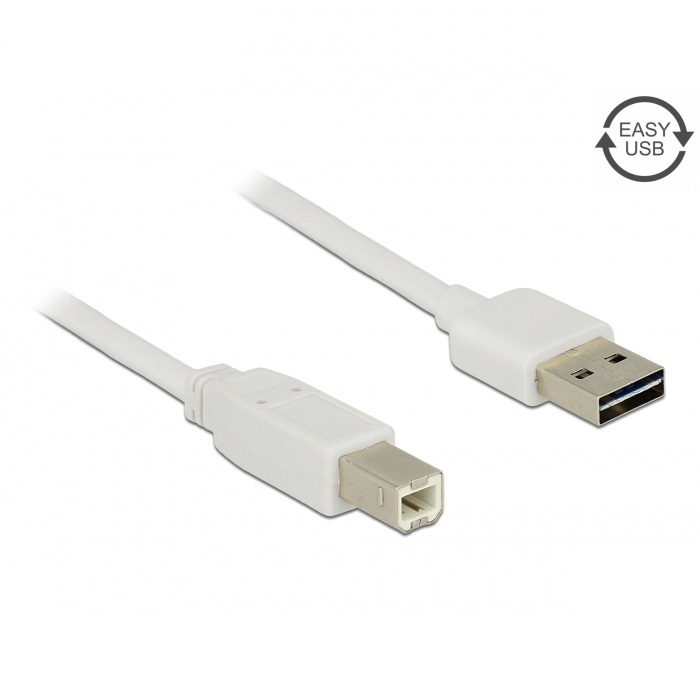 DeLOCK 2m, USB2.0-A/USB2.0-B USB-kabel USB A USB B Wit